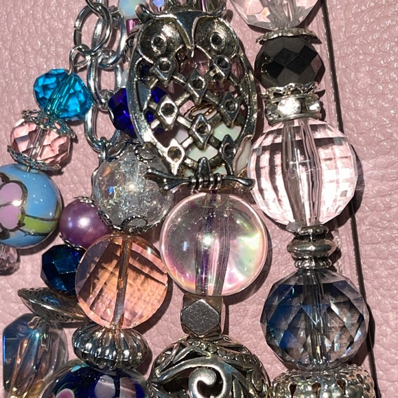 EXAMPLE Large HANDBAG CHARM Bag Jewelry Glass Sparkly Keychain Designer Bling - Picture 7 of 13